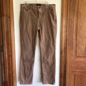 TALBOTS Flawless 5 Pocket Straight Leg Camel Corduroy Pants 10